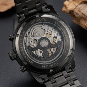 Men’s Automatic Skeleton Watch (Black)